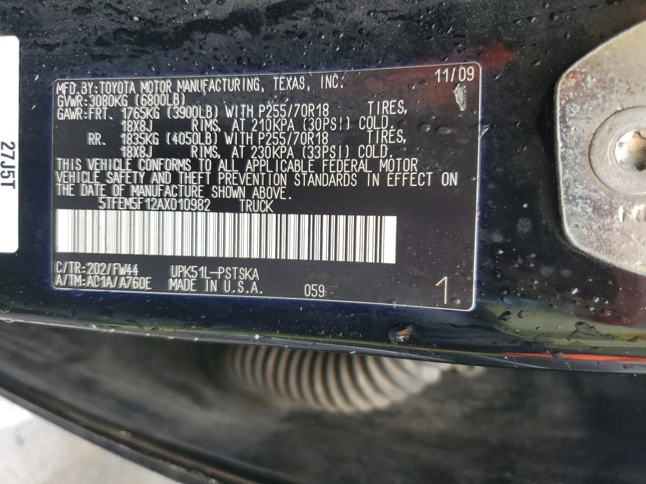 2010 TOYOTA TUNDRA