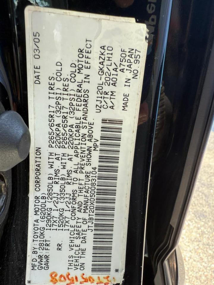 2005 LEXUS Gx 470
