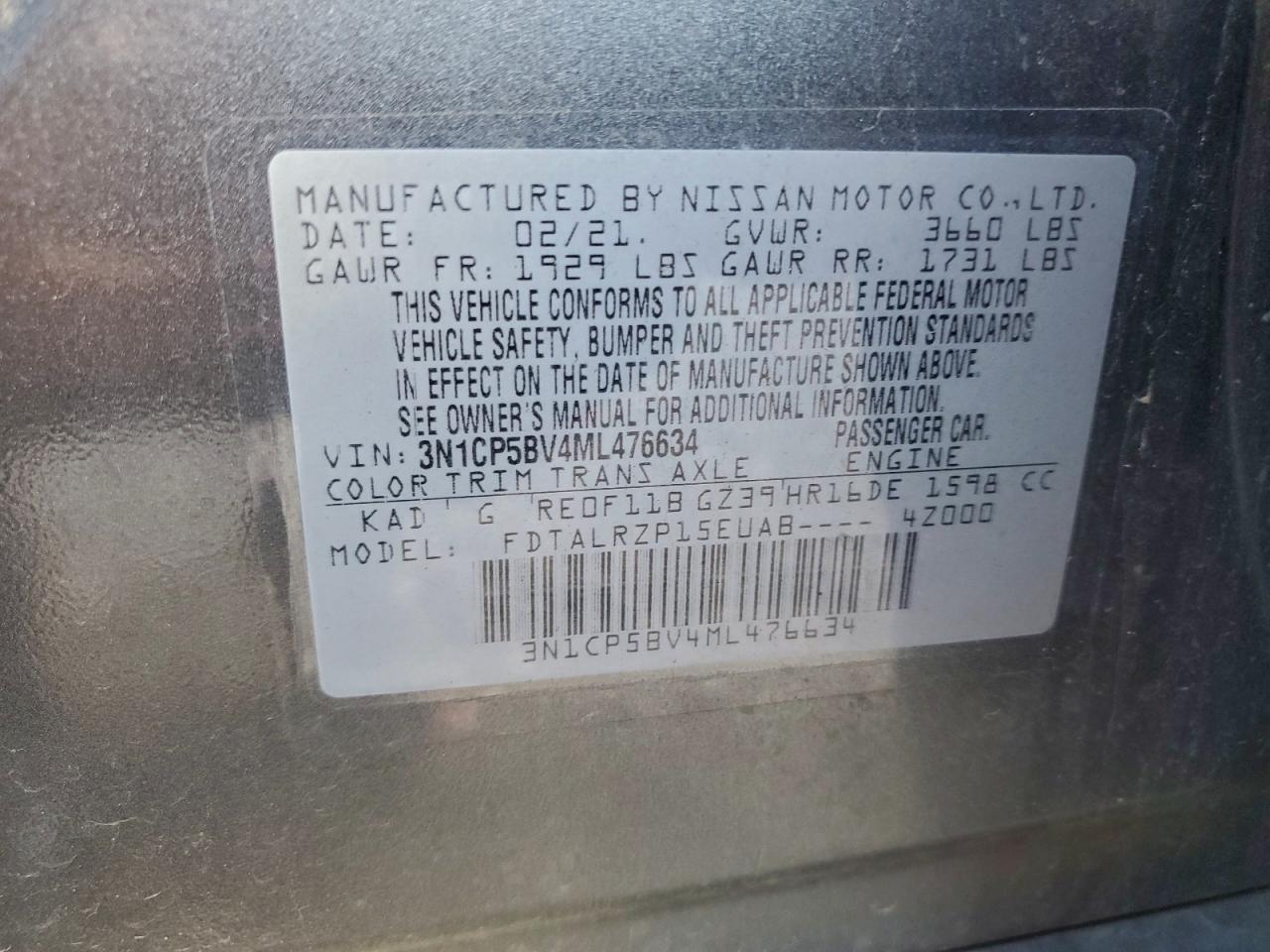 2021 NISSAN KICKS