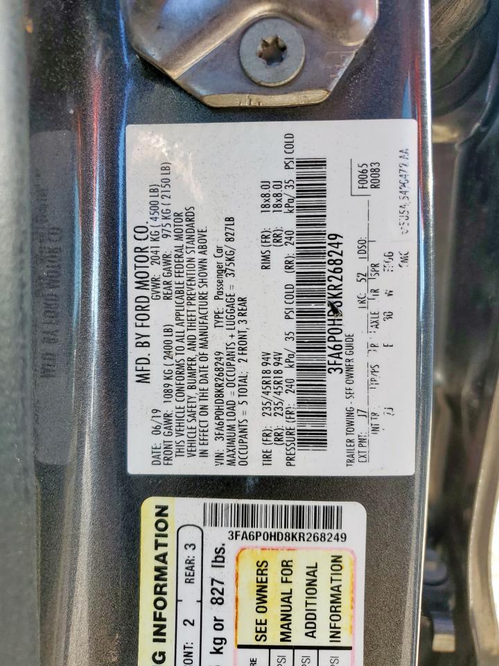 2019 FORD FUSION