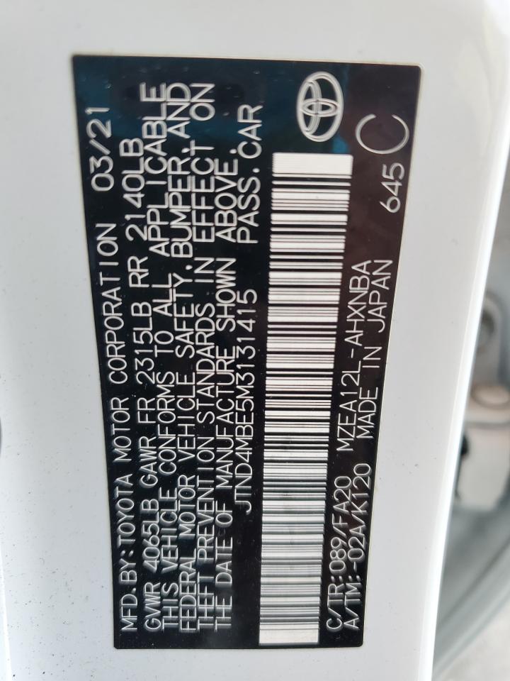 2021 TOYOTA COROLLA