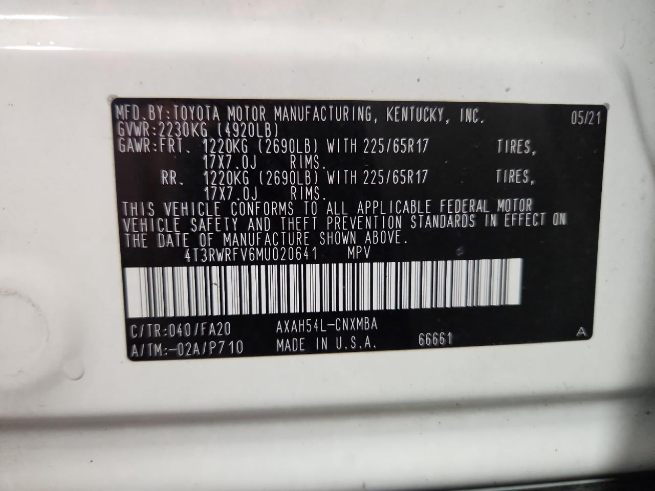2021 TOYOTA RAV4