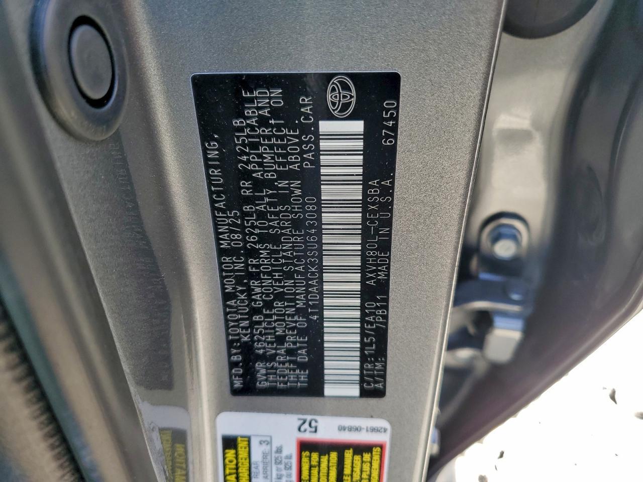 2025 TOYOTA CAMRY