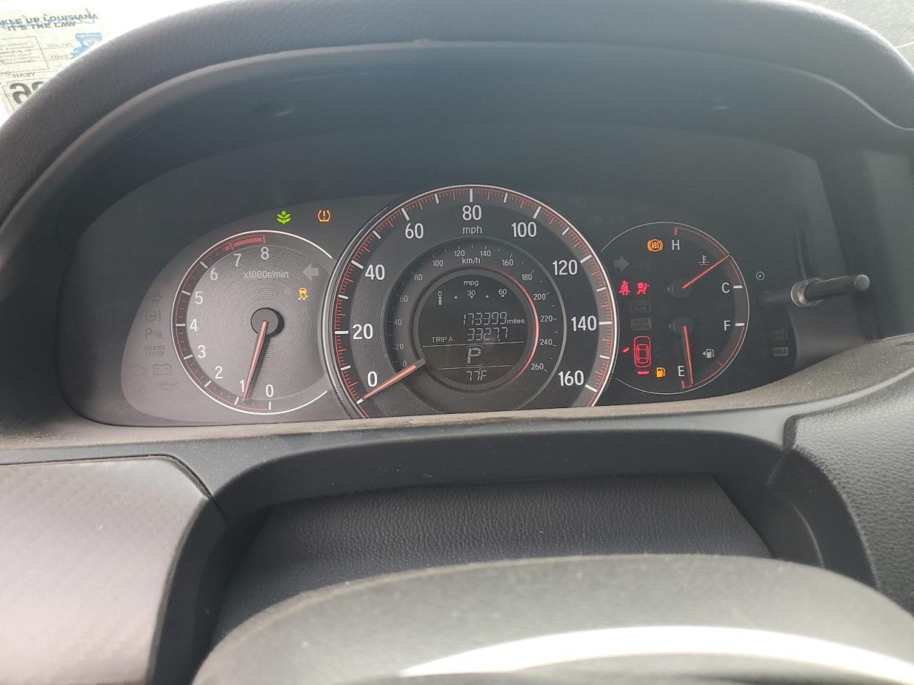 2016 HONDA ACCORD