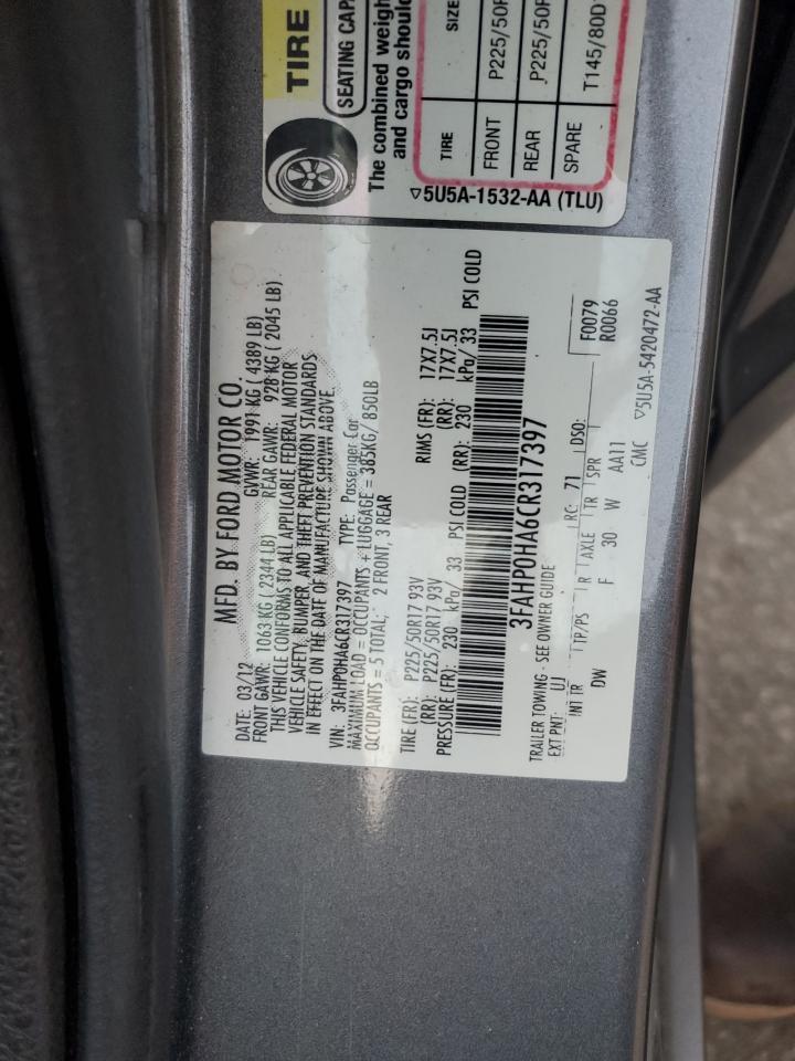 2012 FORD FUSION