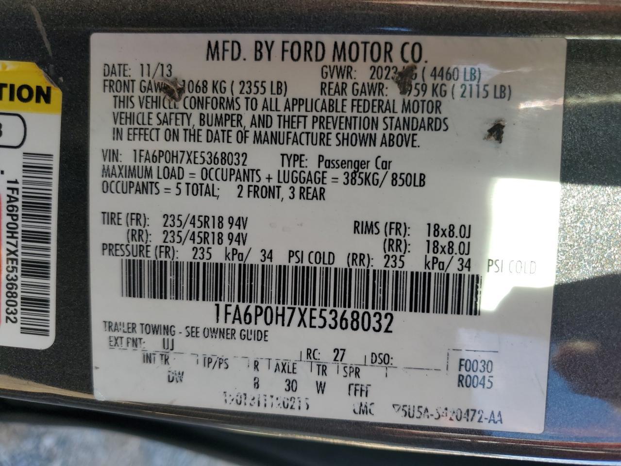 2014 FORD FUSION