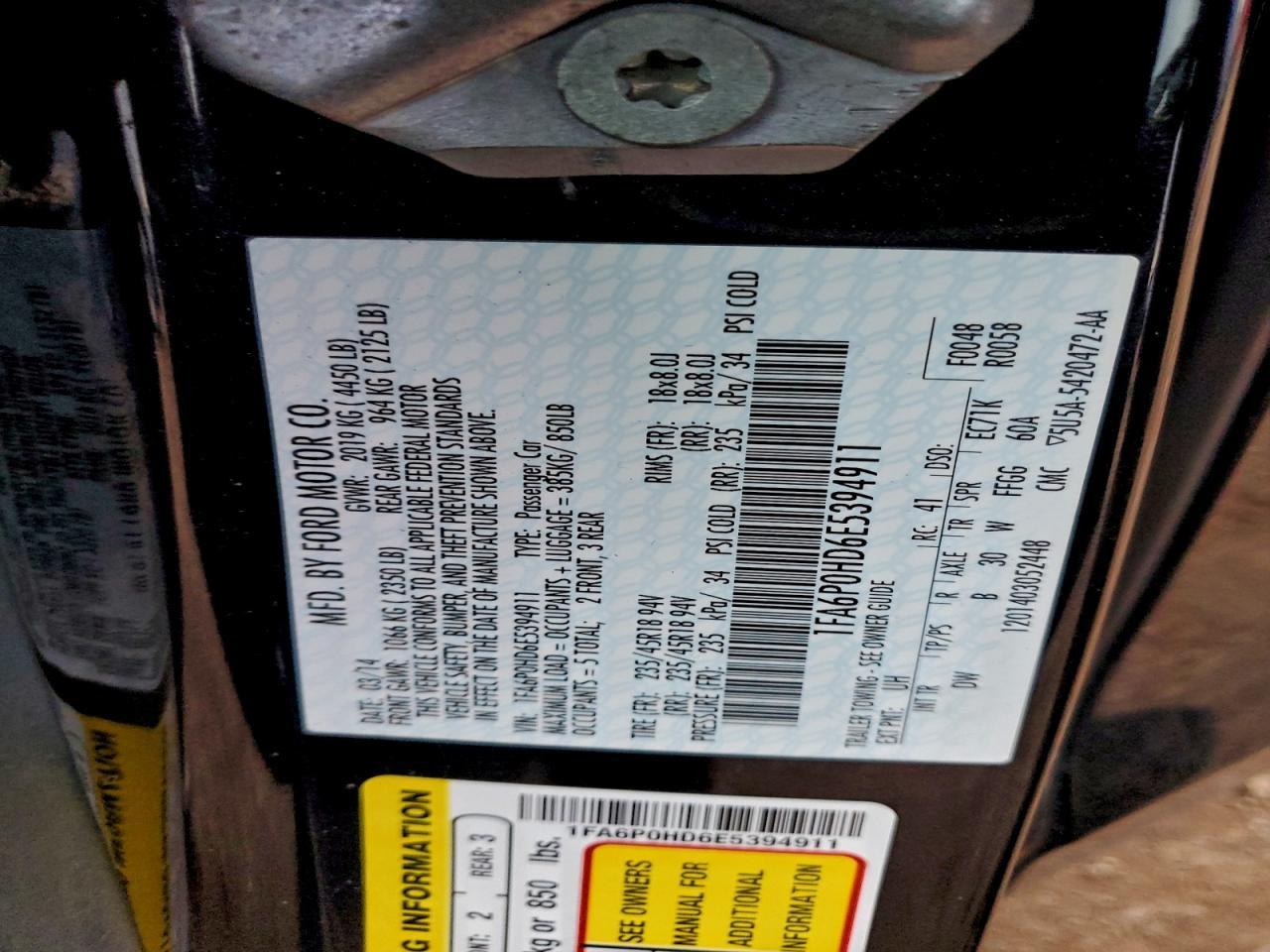 2014 FORD FUSION
