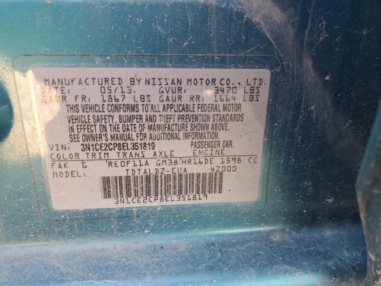 2014 NISSAN Versa Note
