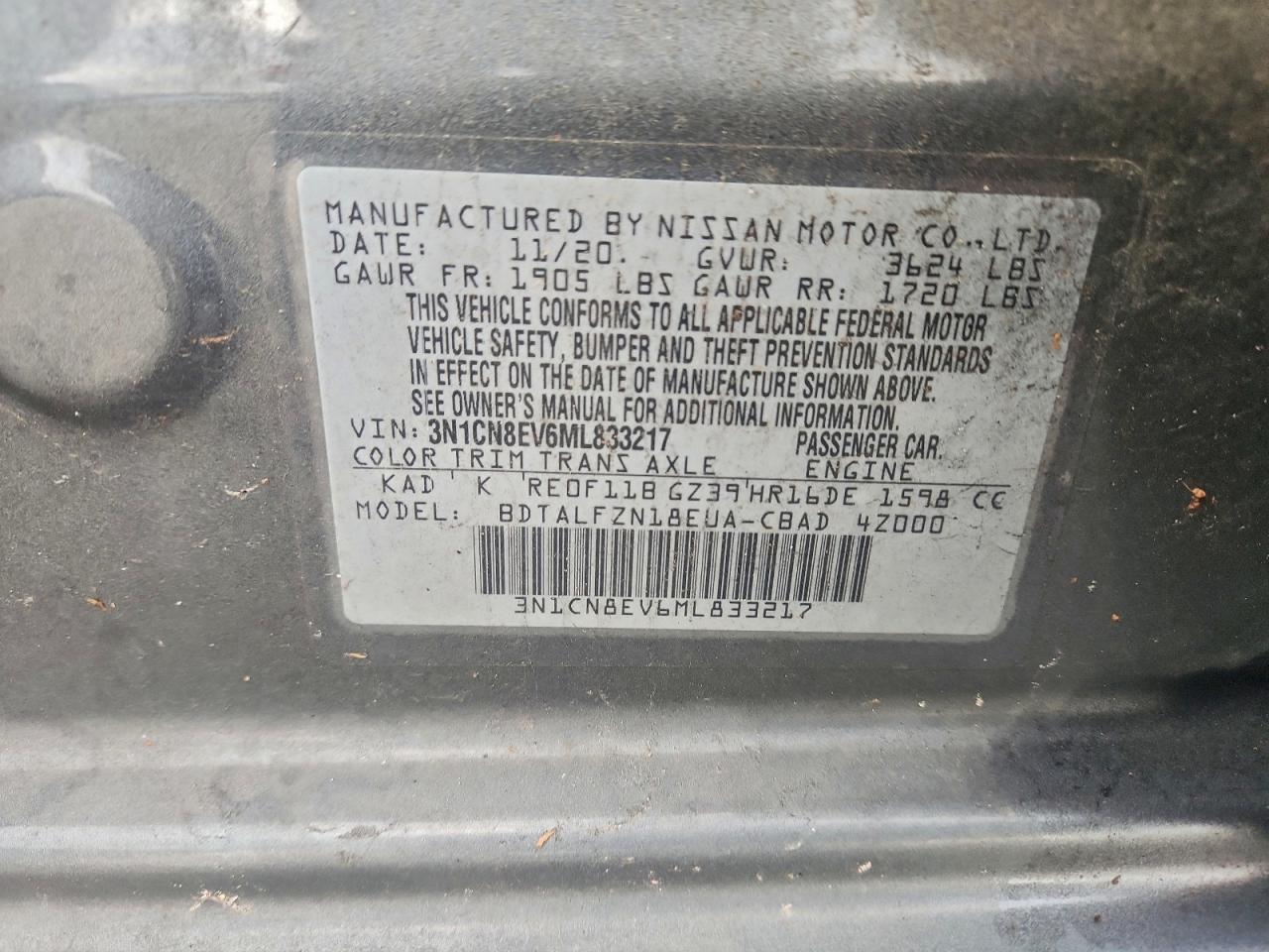 2021 NISSAN VERSA