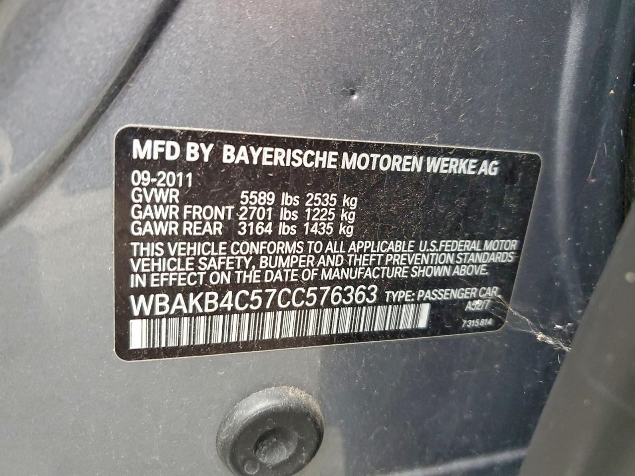 2012 BMW 7 series
