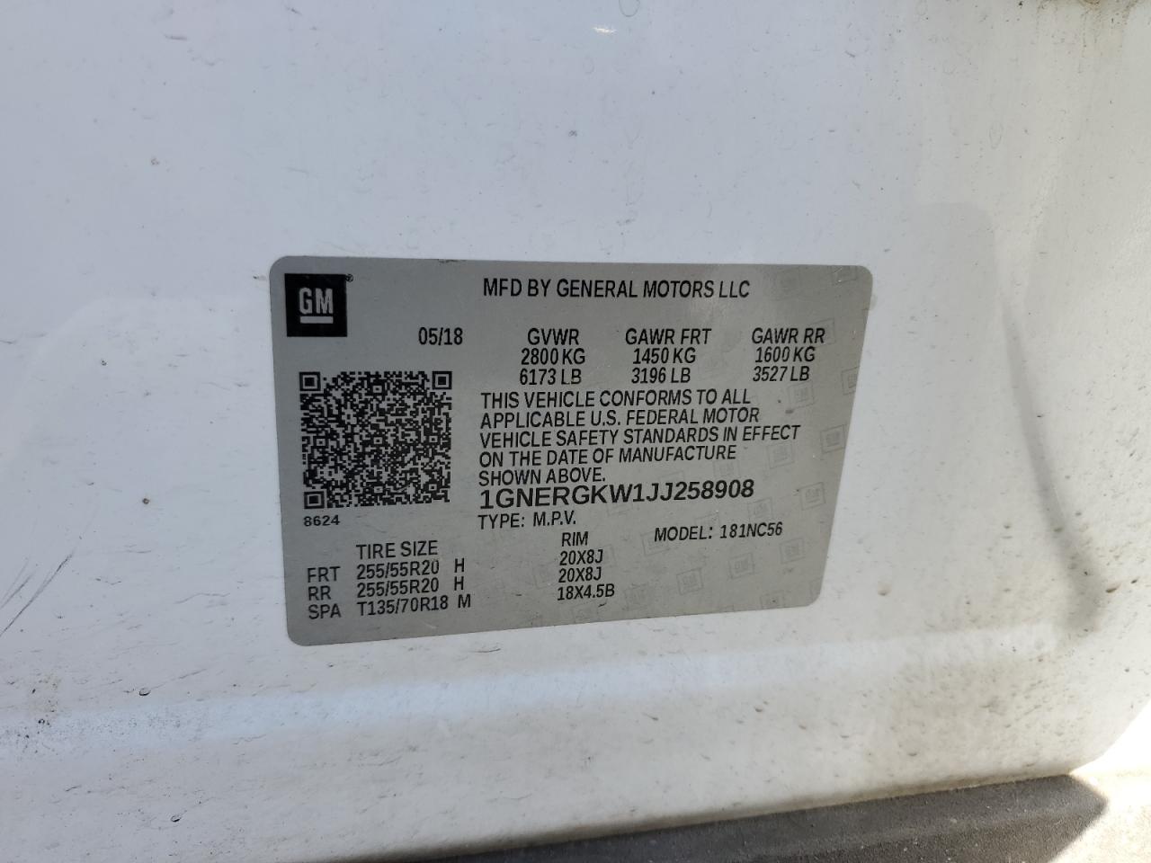 2018 CHEVROLET TRAVERSE