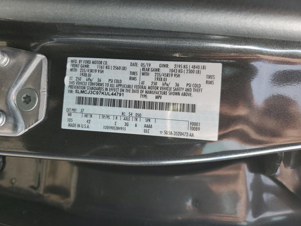 2019 LINCOLN MKC