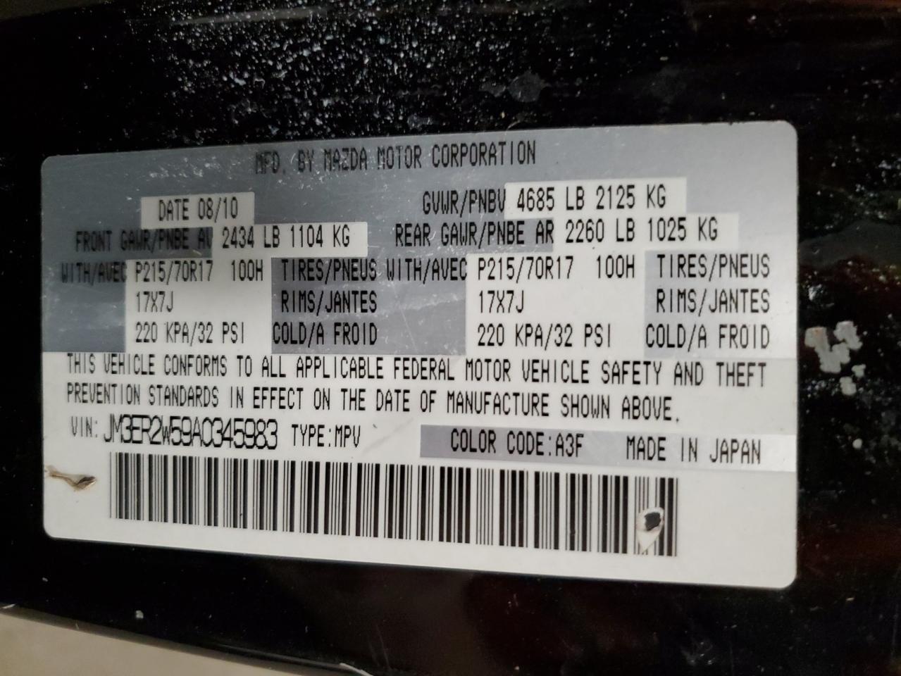 2010 MAZDA CX-7