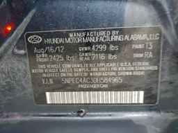 2013 HYUNDAI SONATA