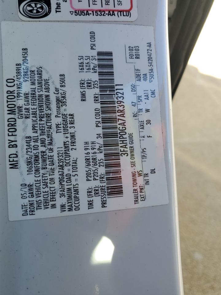 2010 FORD FUSION