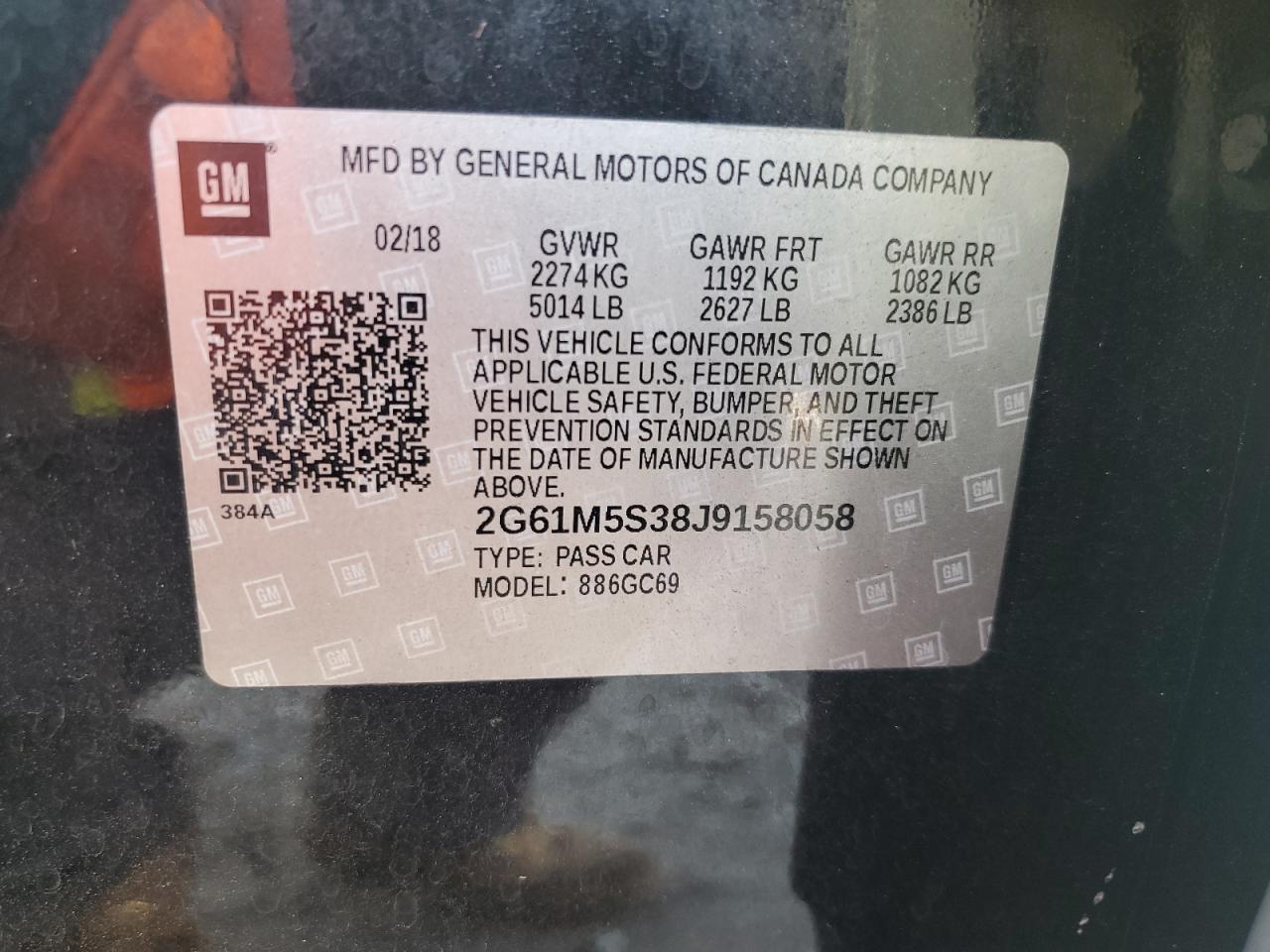 2018 CADILLAC XTS