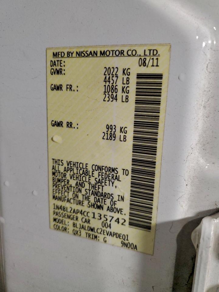 2012 NISSAN ALTIMA