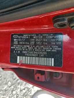 2017 HYUNDAI ACCENT