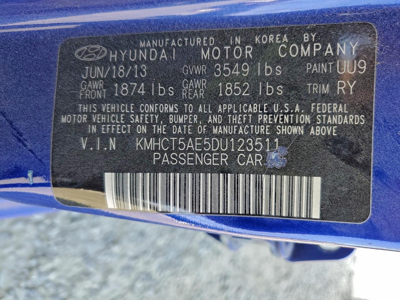 2013 HYUNDAI ACCENT