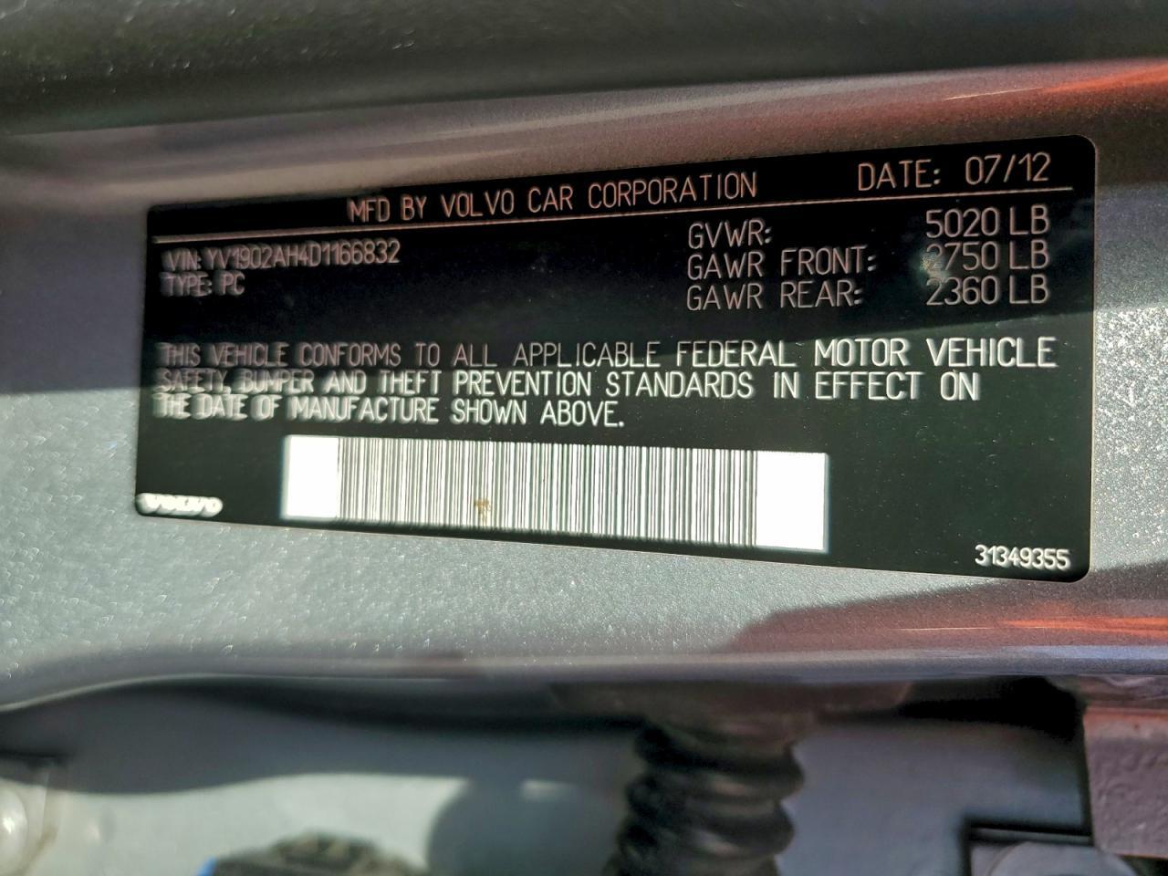 2013 VOLVO S80