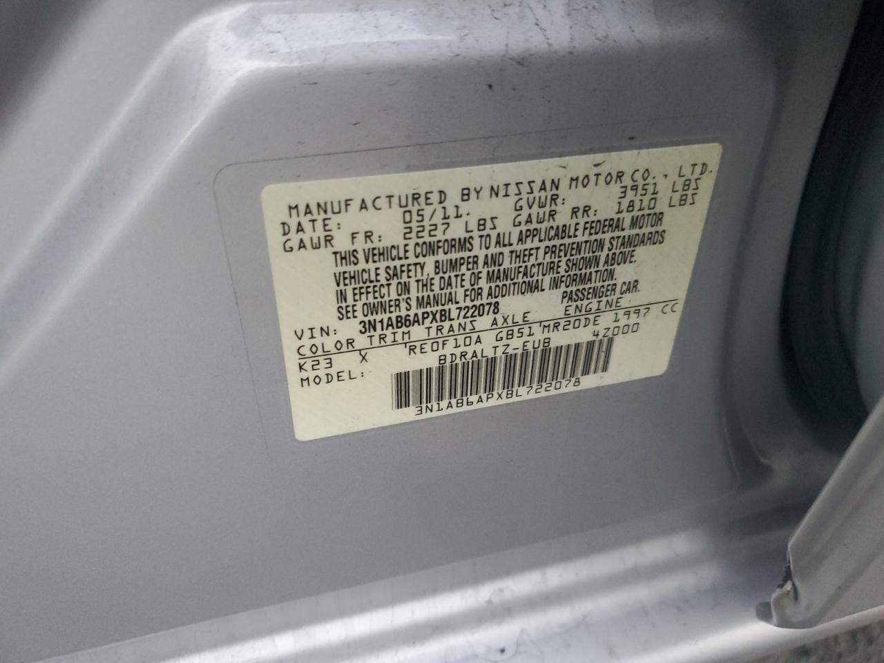 2011 NISSAN SENTRA