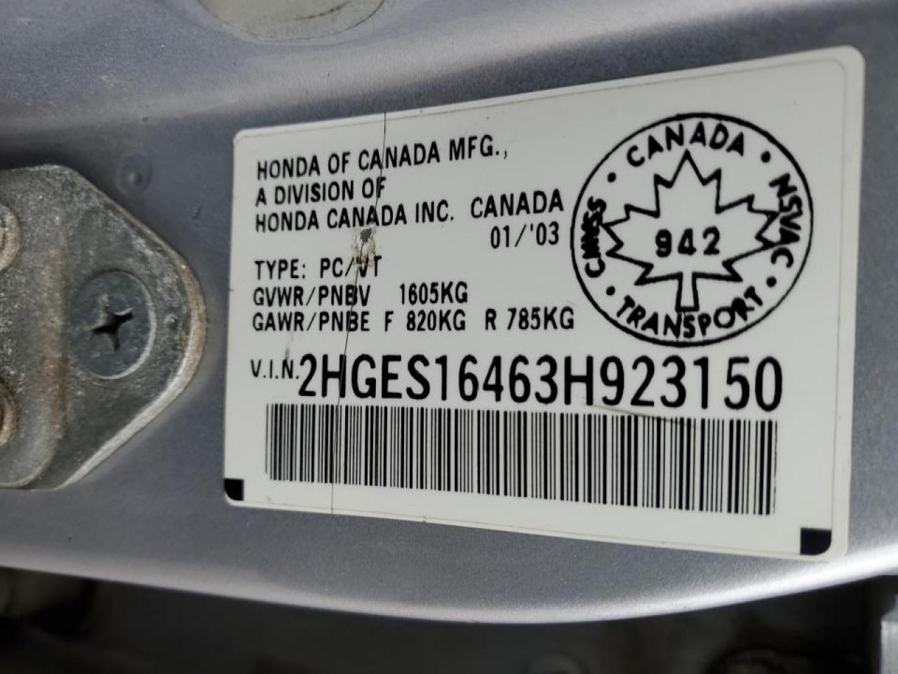 2003 HONDA CIVIC