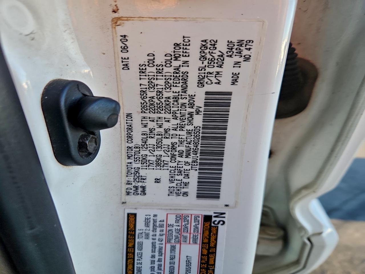 2004 TOYOTA 4Runner
