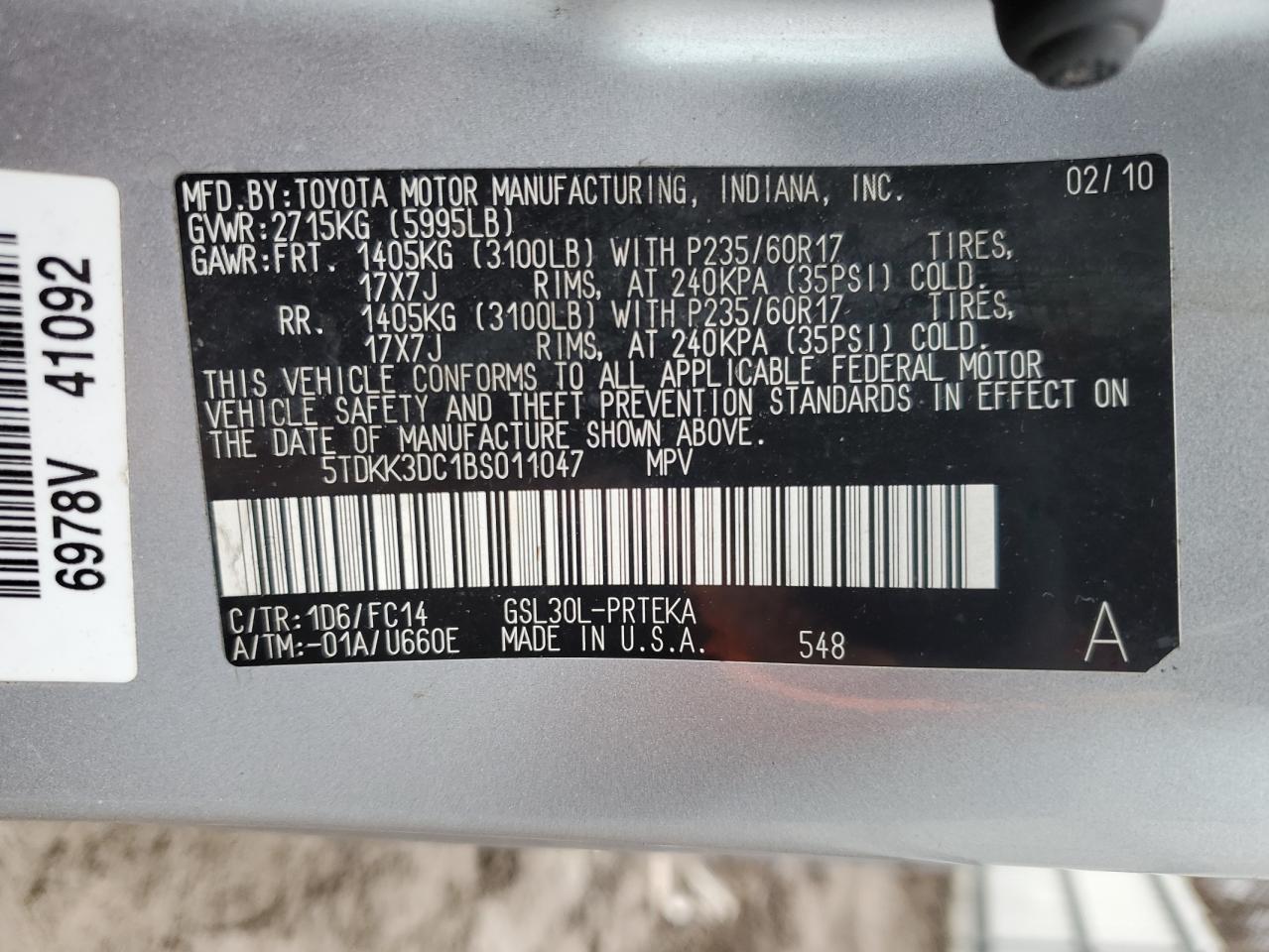2016 TOYOTA SIENNA