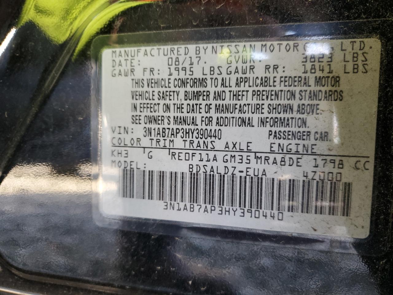 2017 NISSAN SENTRA