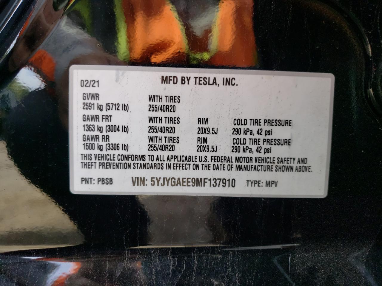 2021 TESLA MODEL Y
