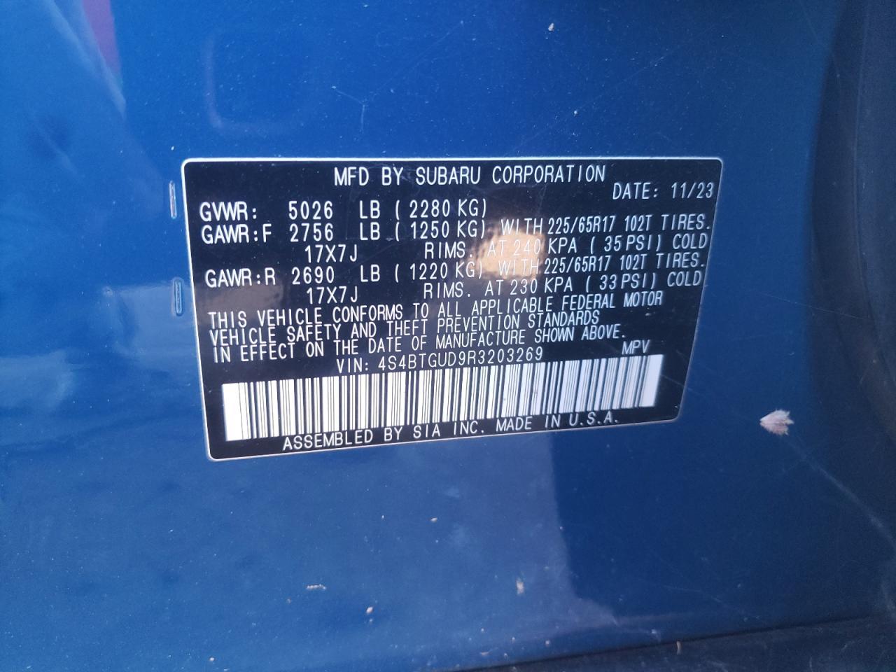 2024 SUBARU Outback