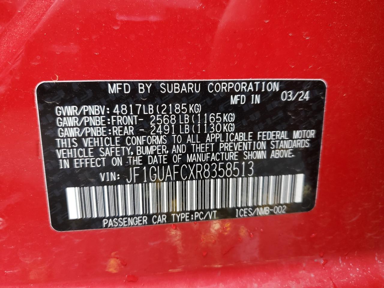 2024 SUBARU IMPREZA