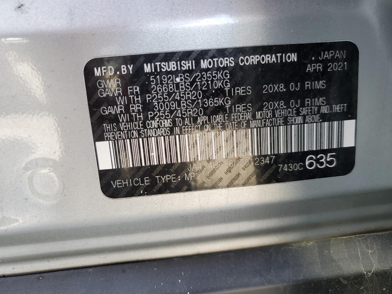 2022 MITSUBISHI outlander