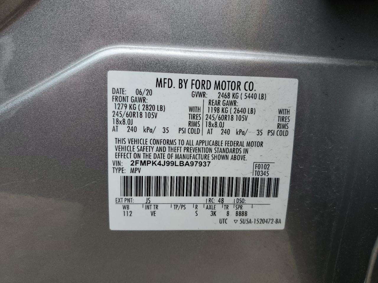 2020 FORD EDGE