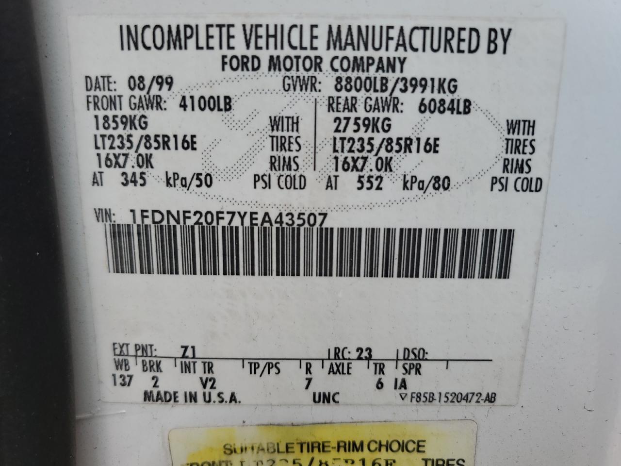 2000 FORD F-250