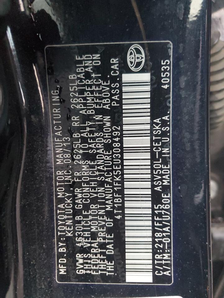 2014 TOYOTA CAMRY