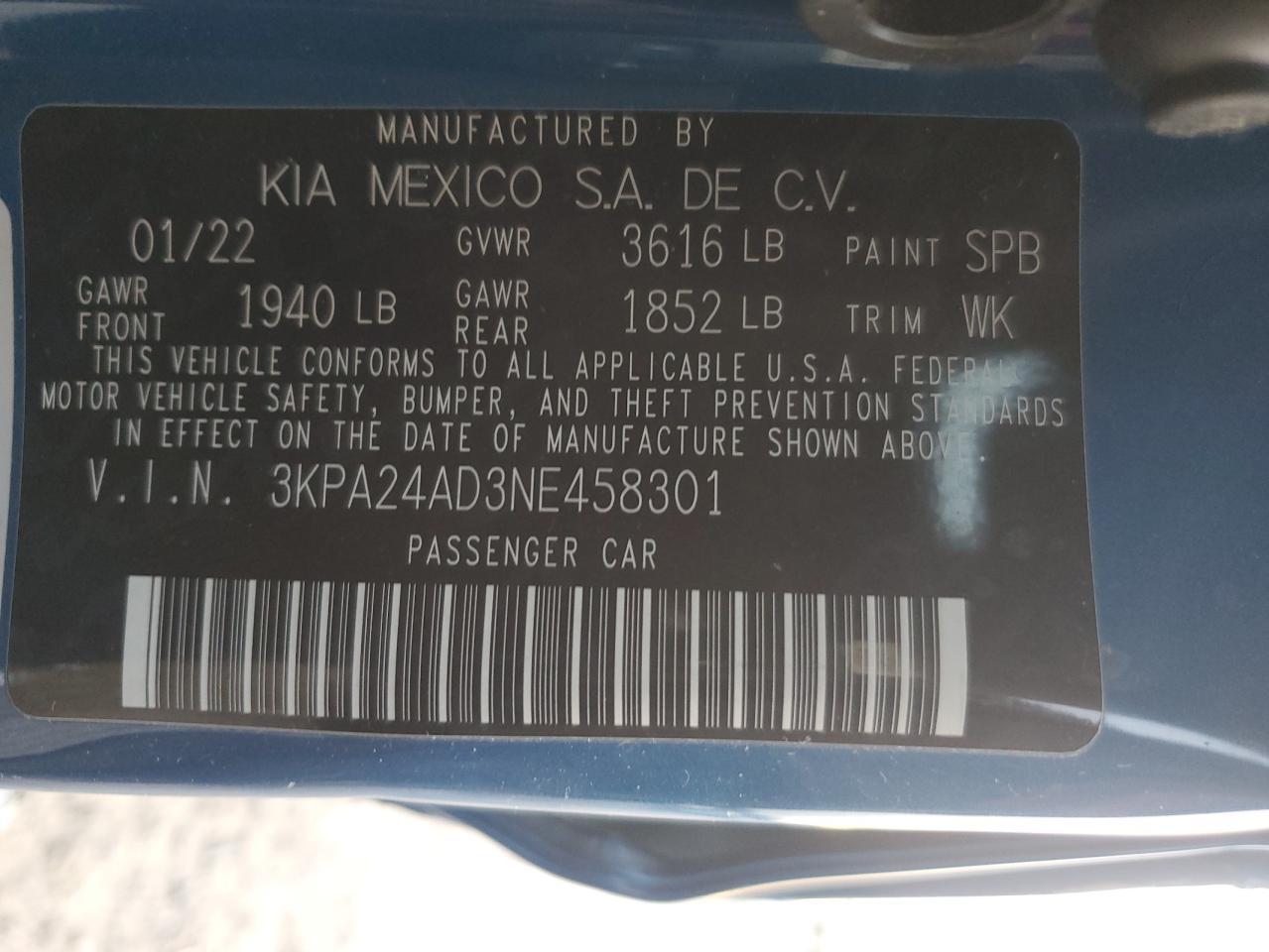 2022 KIA RIO