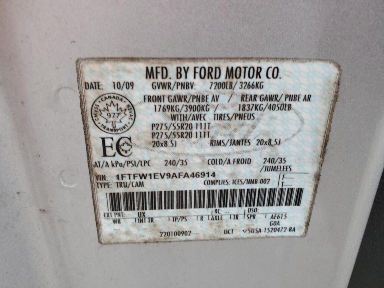 2010 FORD F-150