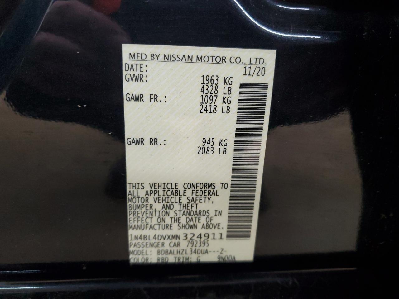 2021 NISSAN ALTIMA