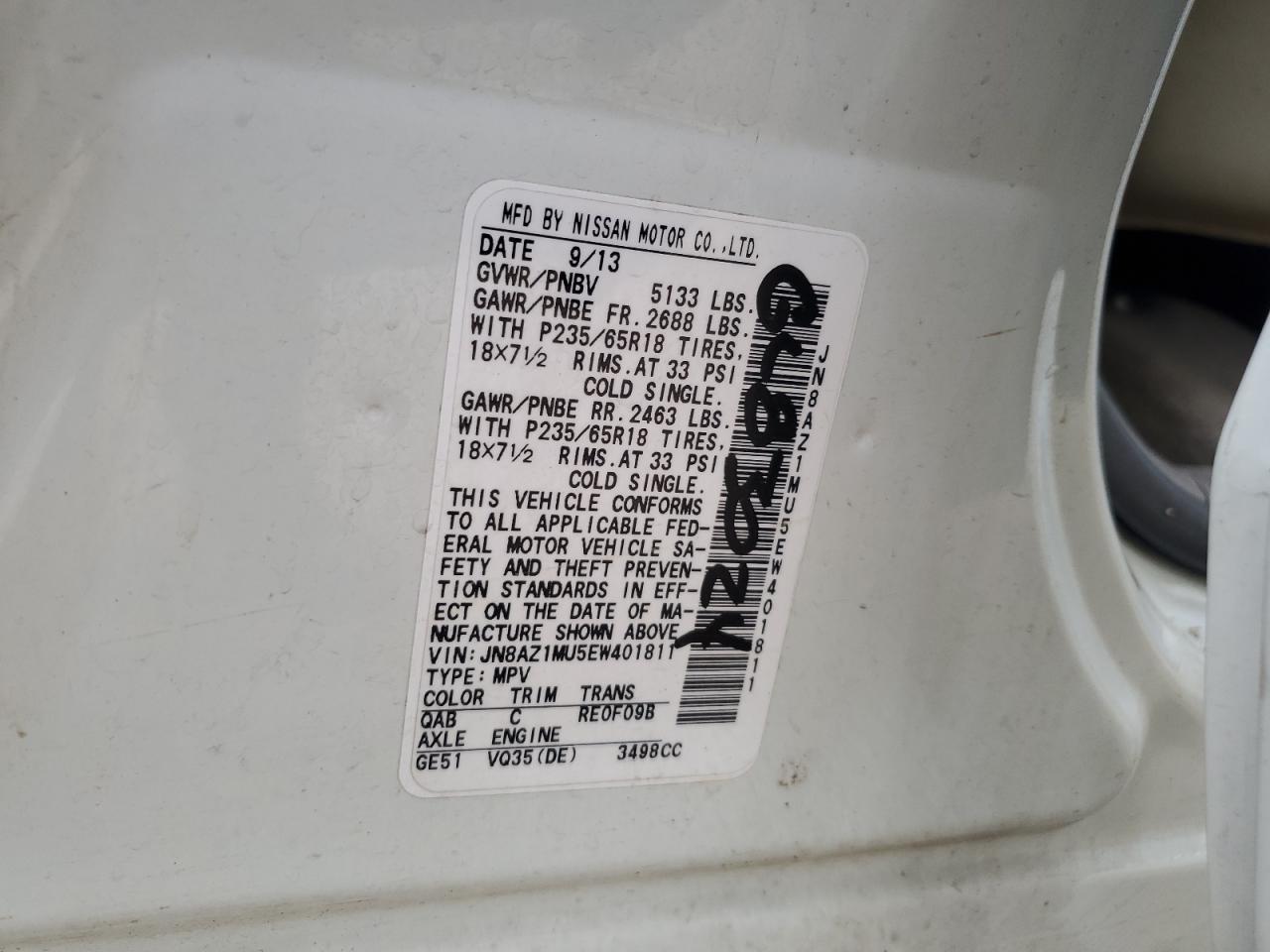 2014 NISSAN MURANO