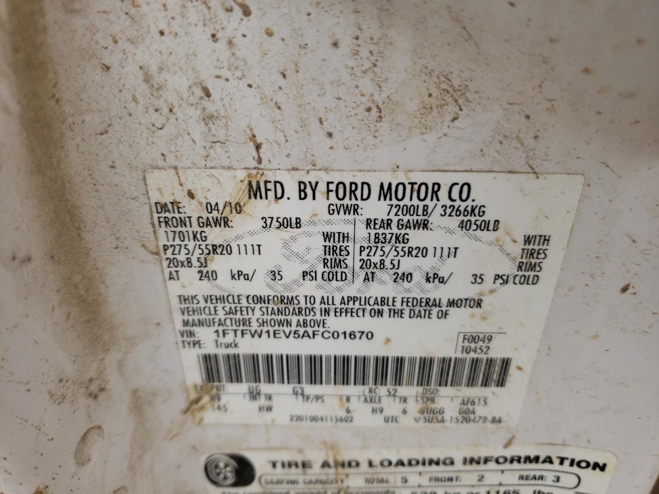 2010 FORD F-150