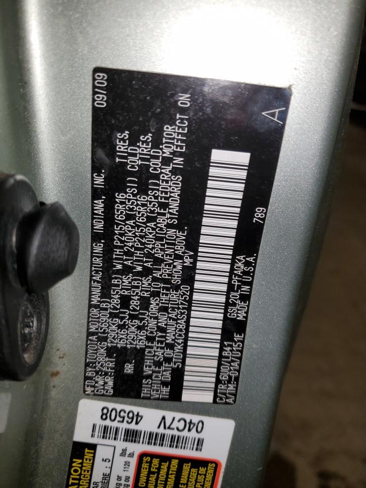 2010 TOYOTA SIENNA