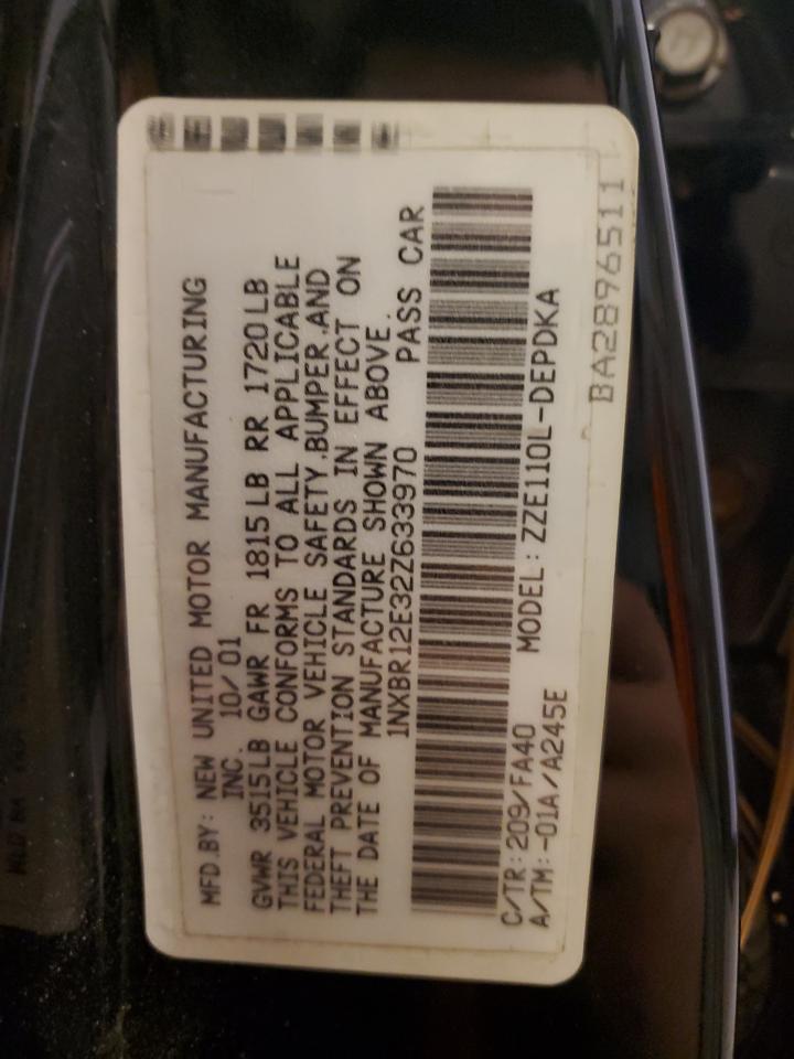 2002 TOYOTA COROLLA