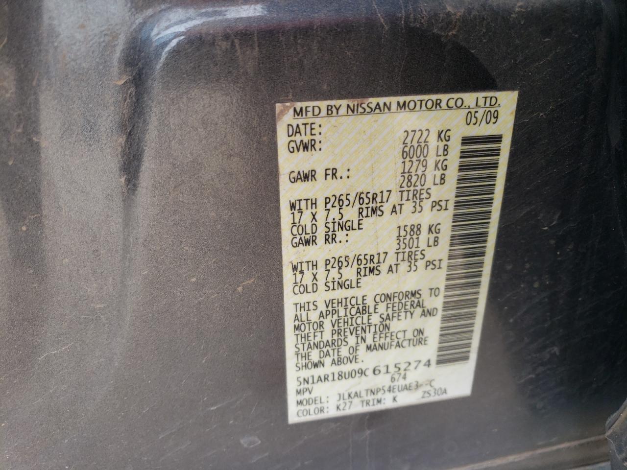 2009 NISSAN PATHFINDER