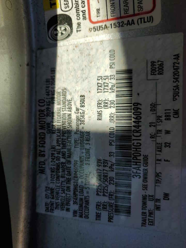 2012 FORD FUSION