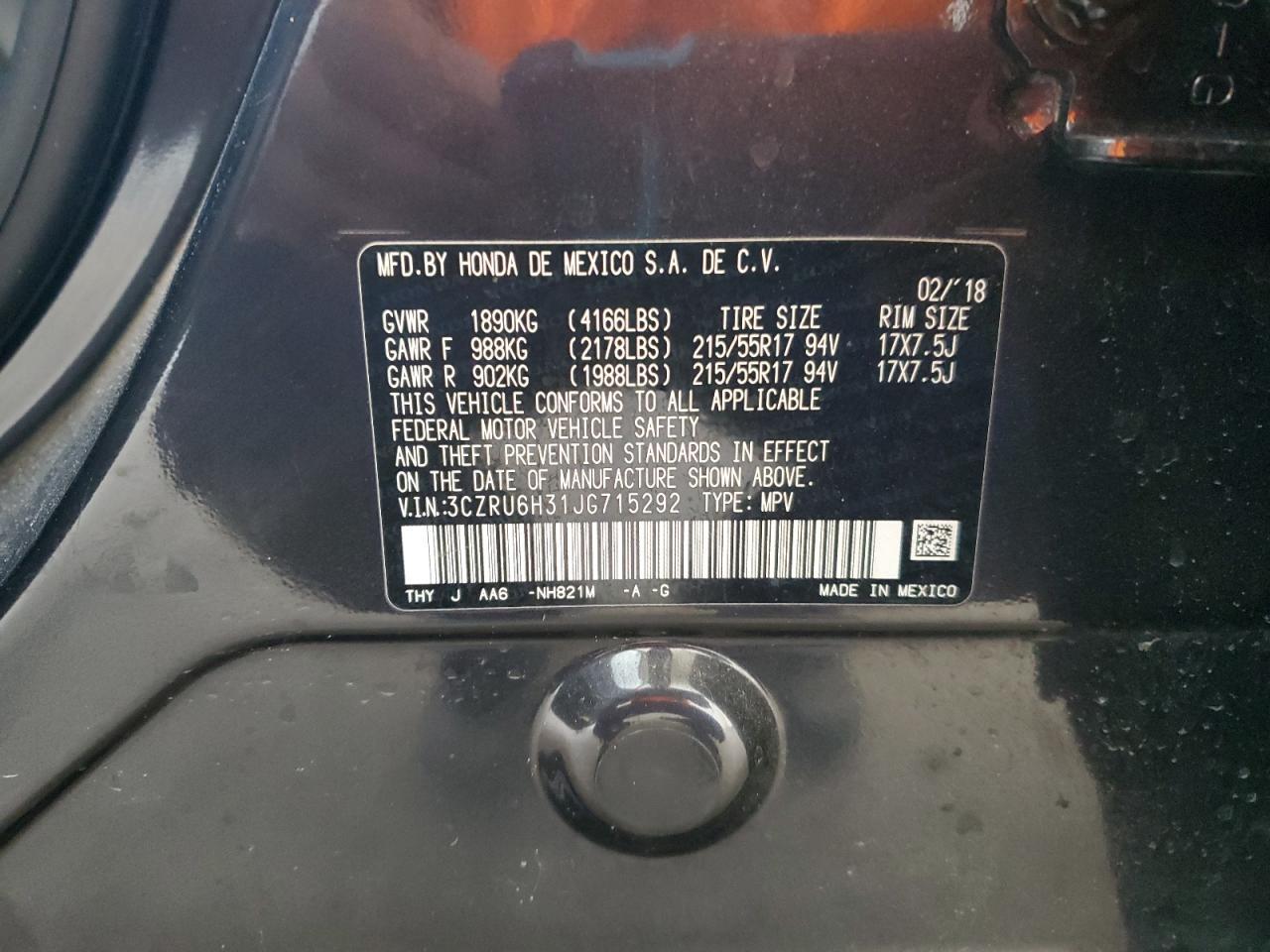 2018 HONDA HR-V