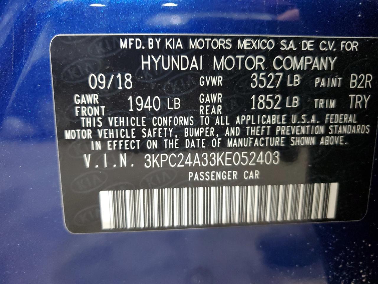 2019 HYUNDAI ACCENT
