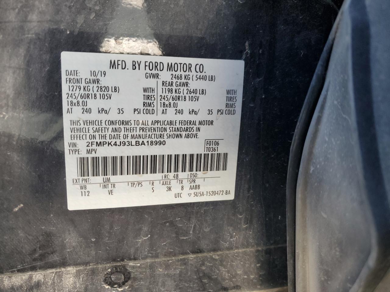 2020 FORD EDGE