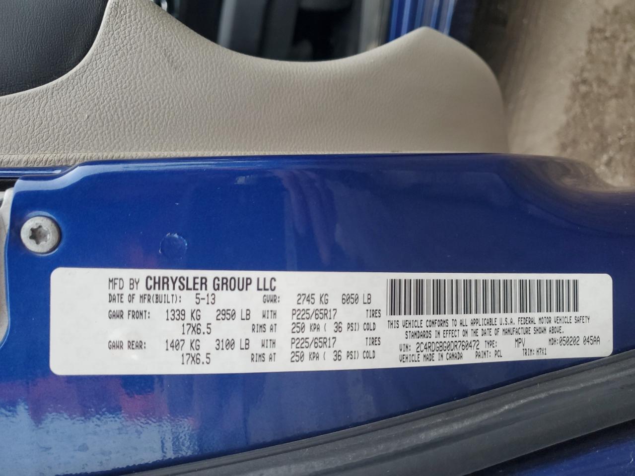 2013 DODGE GRAND CARAVAN