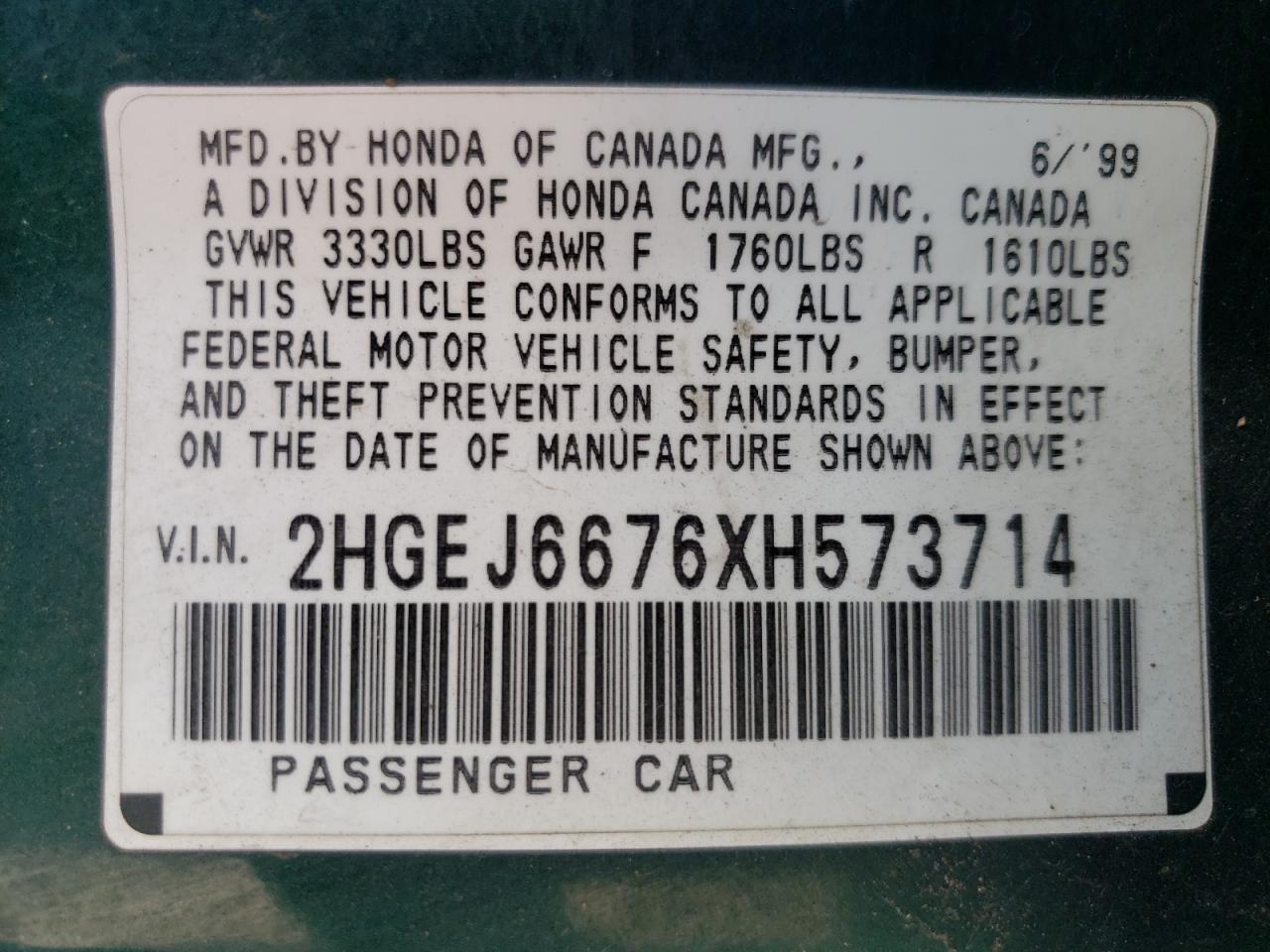 1999 HONDA CIVIC